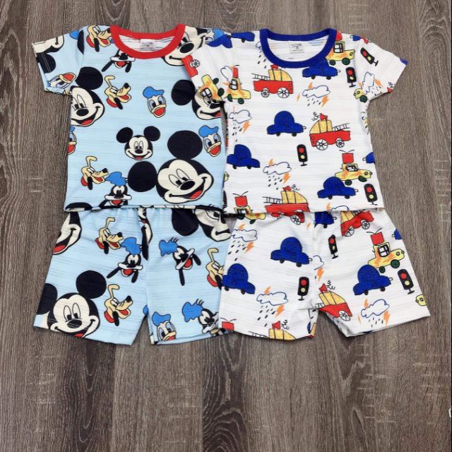 [HCM]BỘ COTTON SỢI TRE THÁI CỘC TAY CHO BÉ - ĐỒ BỘ ĐÙI CHO BÉ
