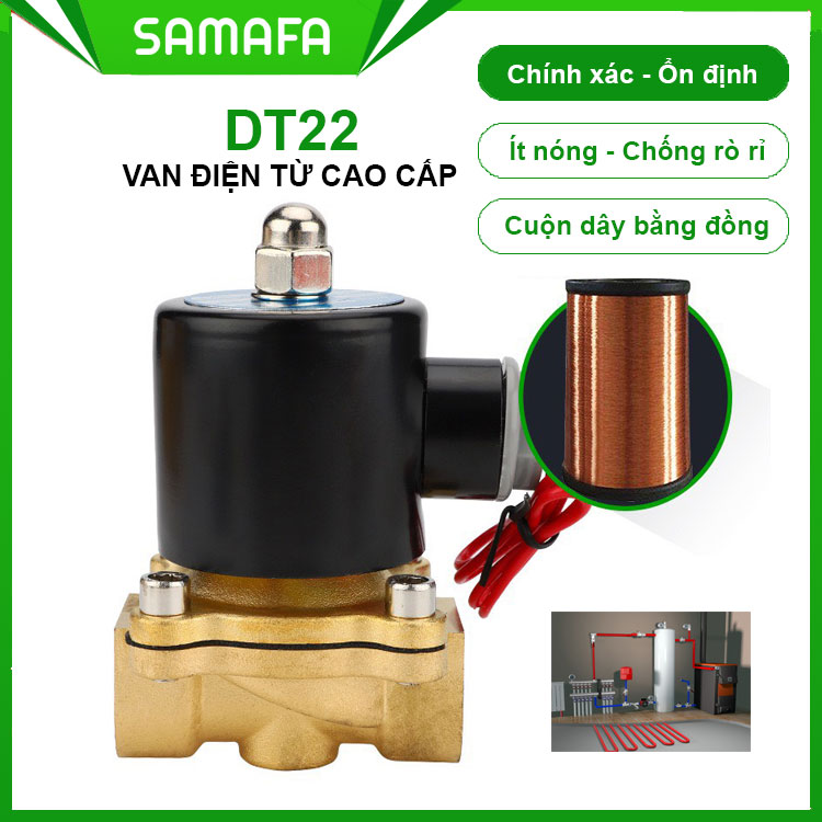 Van điện từ thường đóng 220V cao cấp, van thoát nước, van nước điều khiển bằng điện