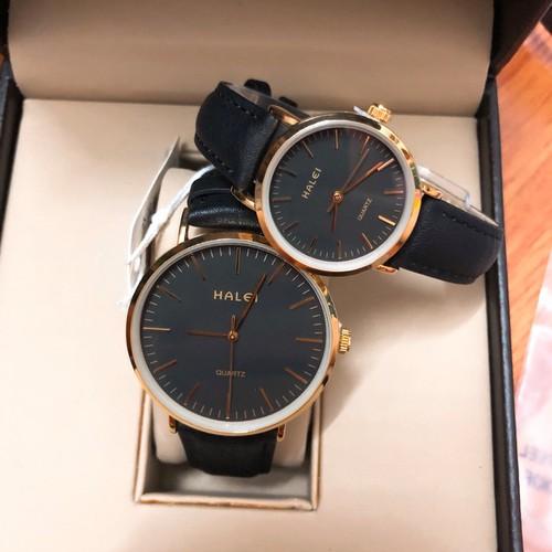 Đồng hồ nam & nữ halei dây da - shopwatch247