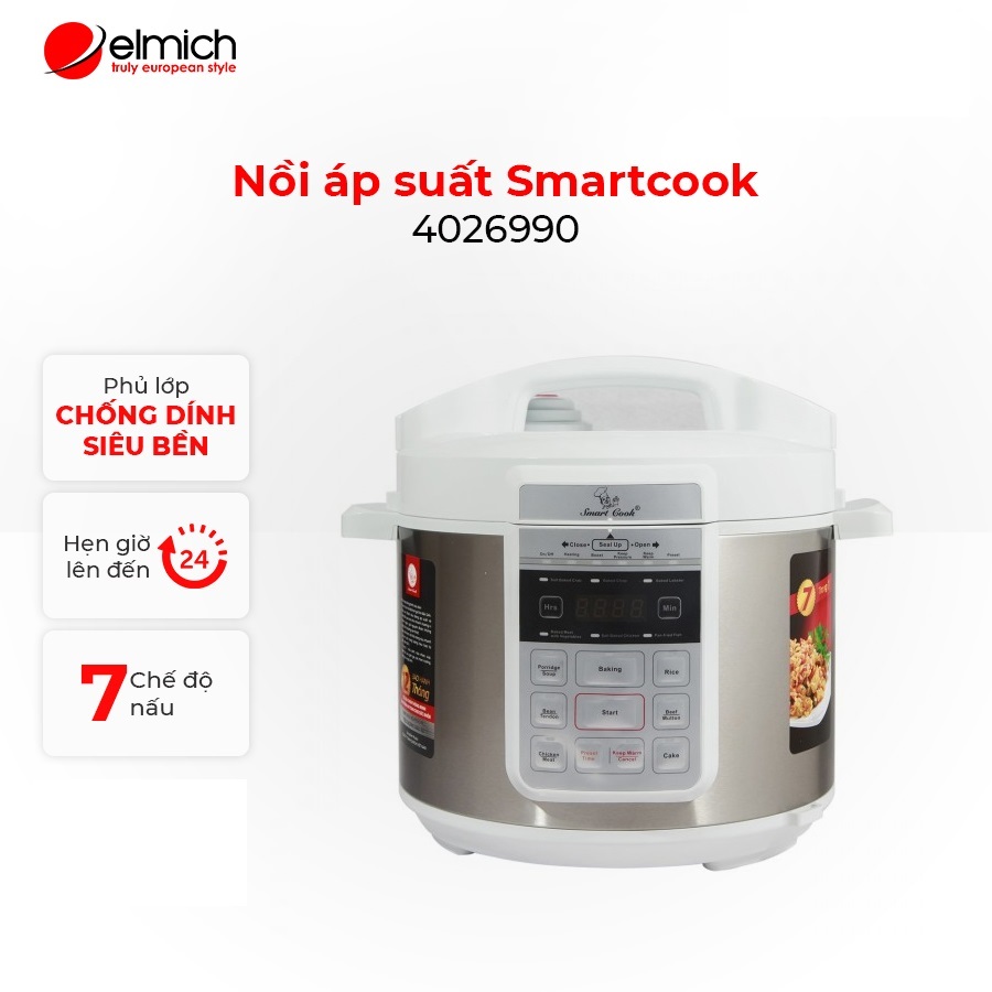 Nồi áp suất điện tử cao cấp đa chức năng Smartcook 6990 5L