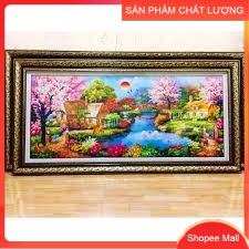 Tranh đính đá mùa xuân ấm áp dd9341 kích thước 100*50cm