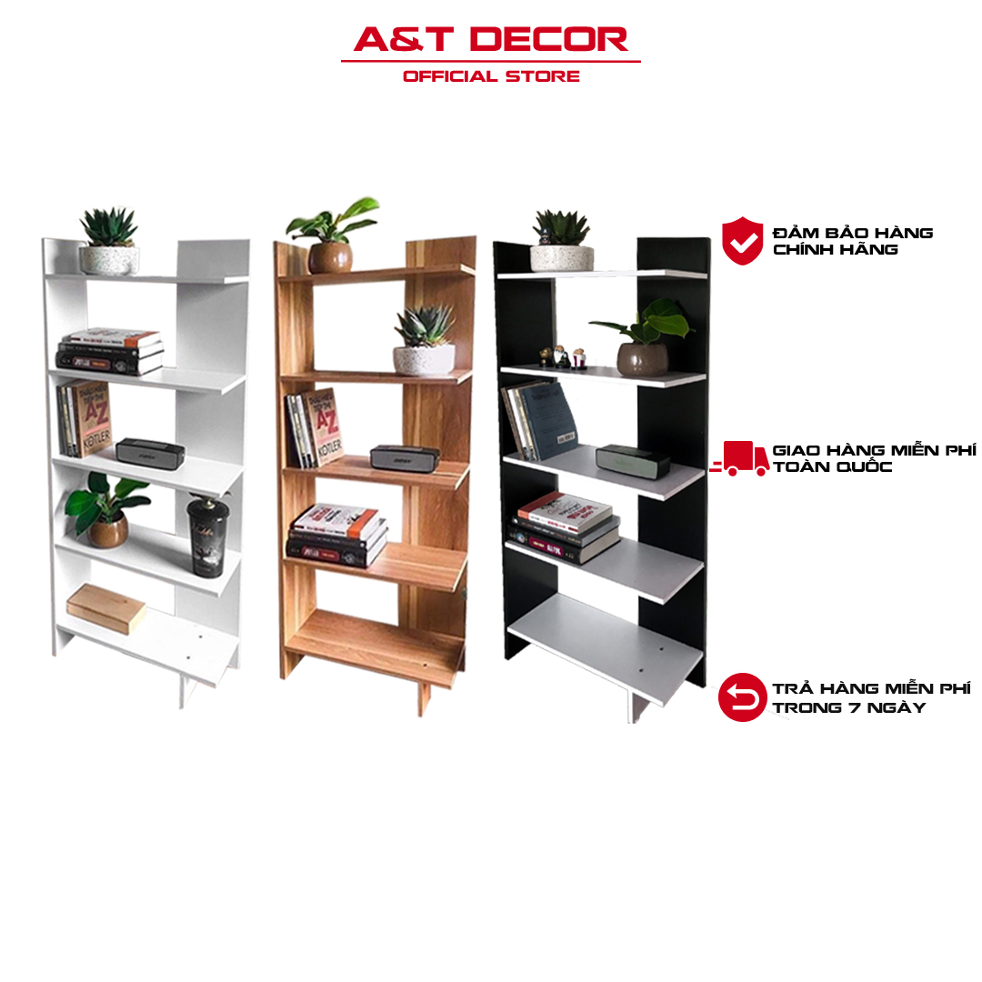 Kệ góc tường 5 tầng hiện đại chất gỗ MD