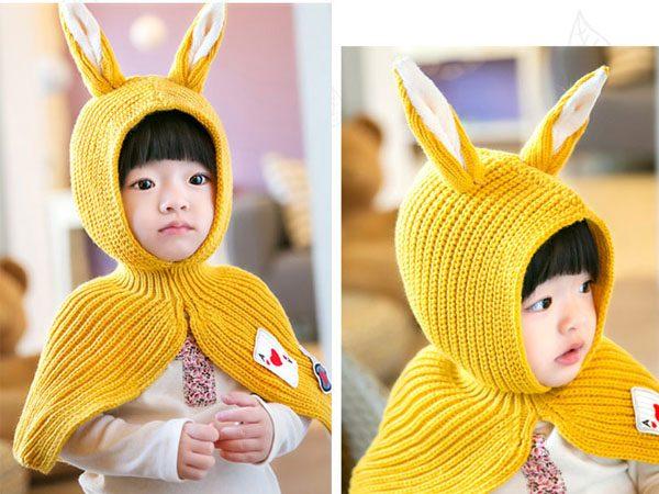 Áo len choàng liền mũ tai thỏ cho bé yêu ngộ nghĩnh - ms.sp001389-bvt