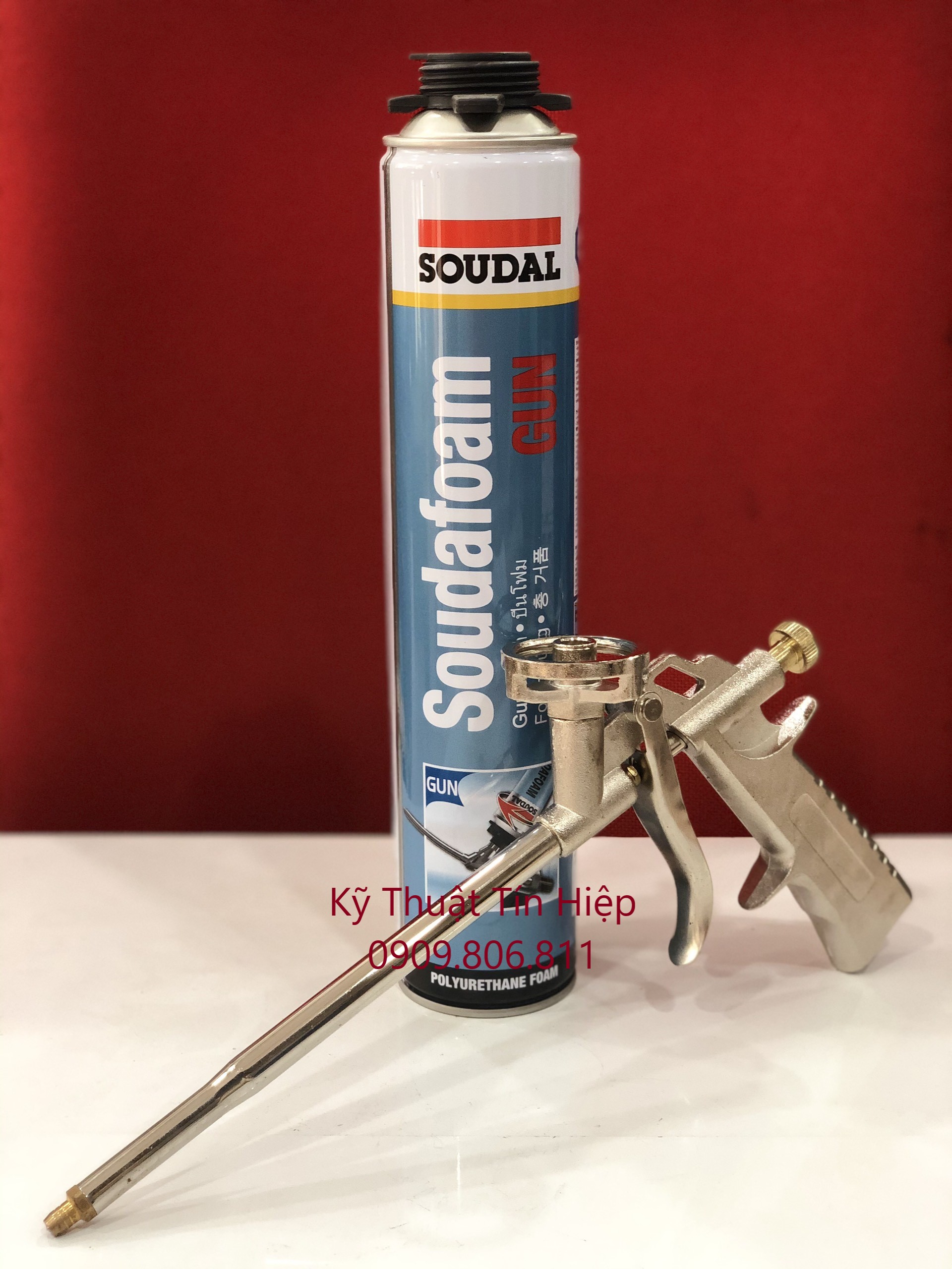 Combo Keo bọt nở Soudafoam 750ml + Súng bắn keo bọt nở