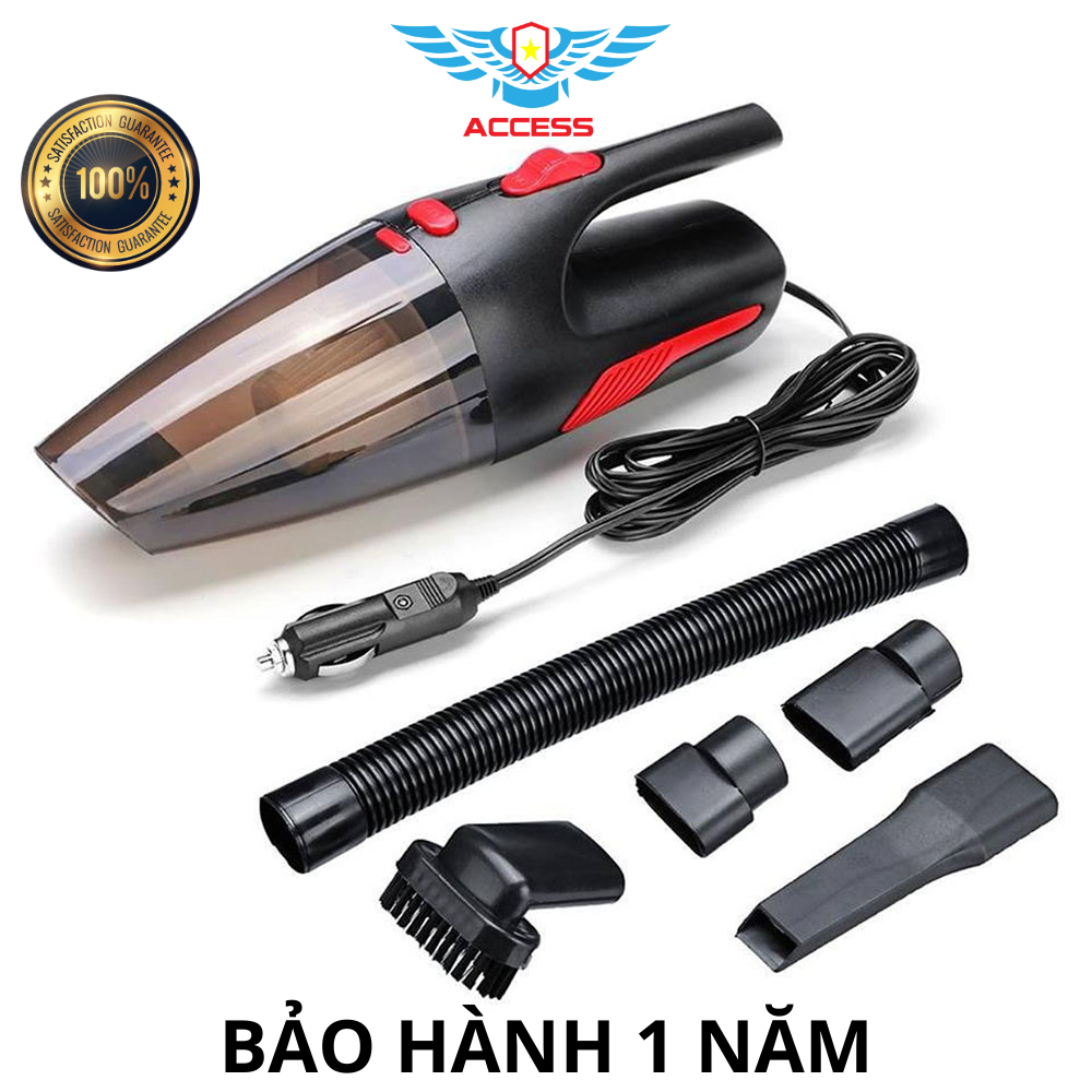[BH 1 NĂM] Máy hút bụi xe - Máy hút bụi mini cầm tay - Máy hút bụi có dây - Công suất 120W - Loại cắm tẩu