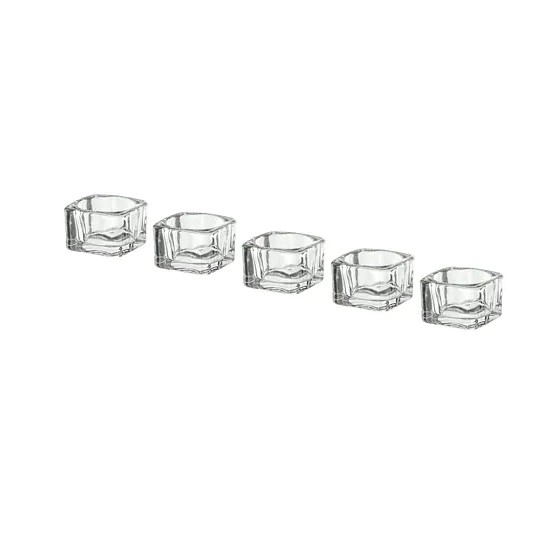 Bộ 5 chân nến tealight thuỷ tinh