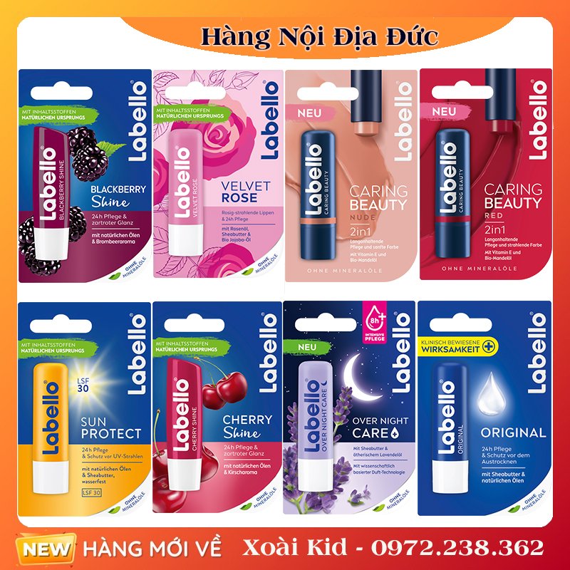 Son dưỡng môi căng mọng, mềm mịn Labello Đức