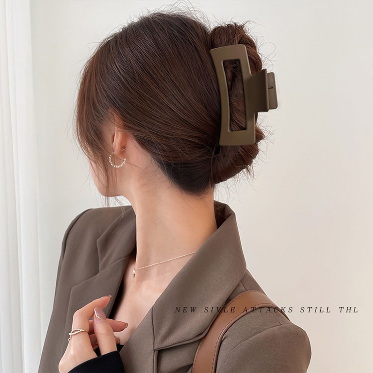 Kẹp tóc càng cua NOVSET kẹp tóc hàn quốc đẹp thiết kế kiểu dáng nhựa nhám có chọn màu Mã #KT_16881
