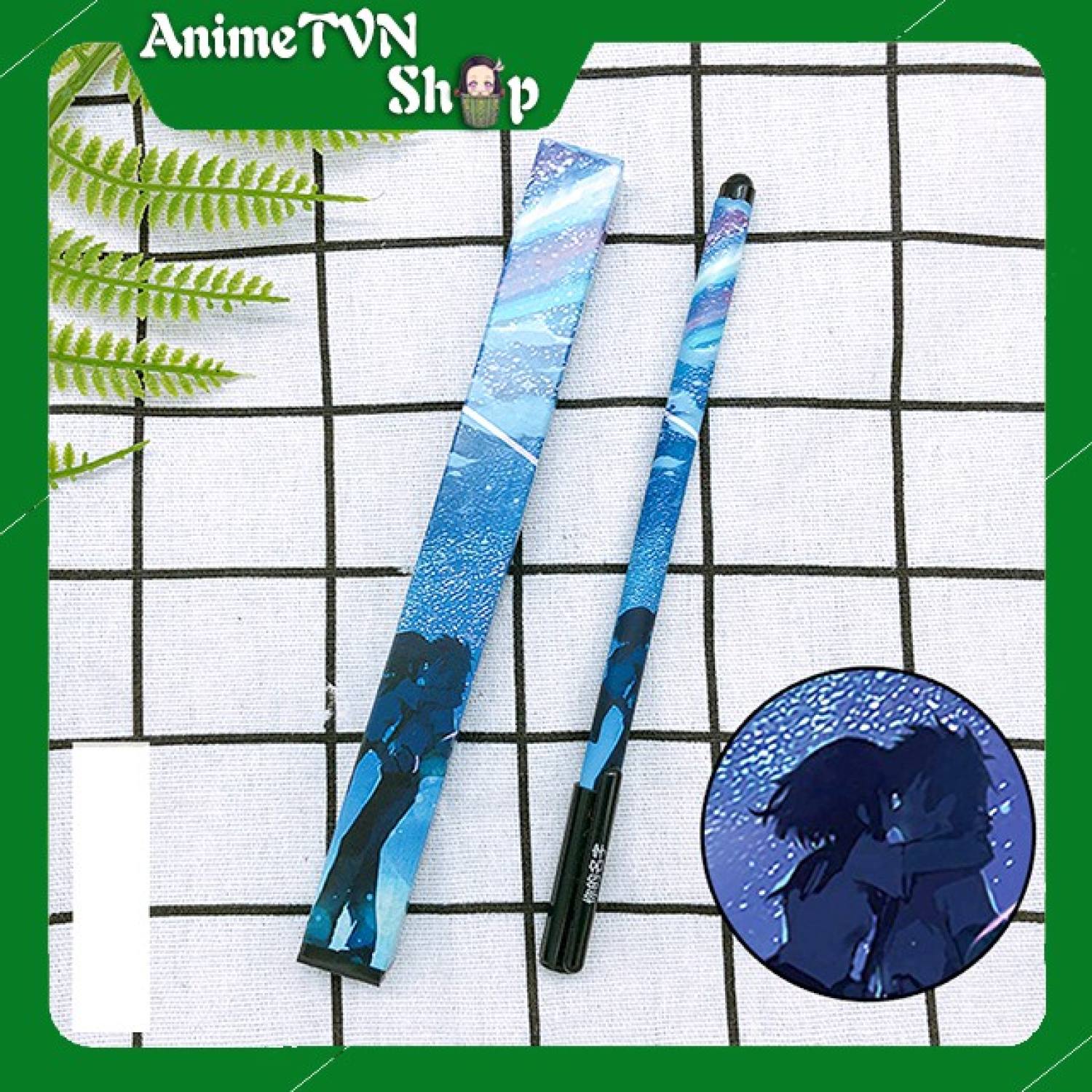 Bút Viết cao cấp Anime Your Name - Dạ bi mực đen kèm hộp in hình thân bút và hộp
