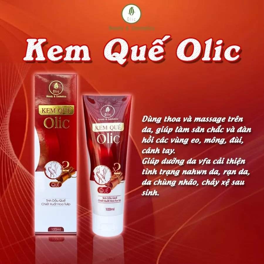 (Tặng Nịt) Kem Quế Tan Mỡ Olic - Gel Săn Chắc Quế 100g Chính Hãng Mẫu Mới