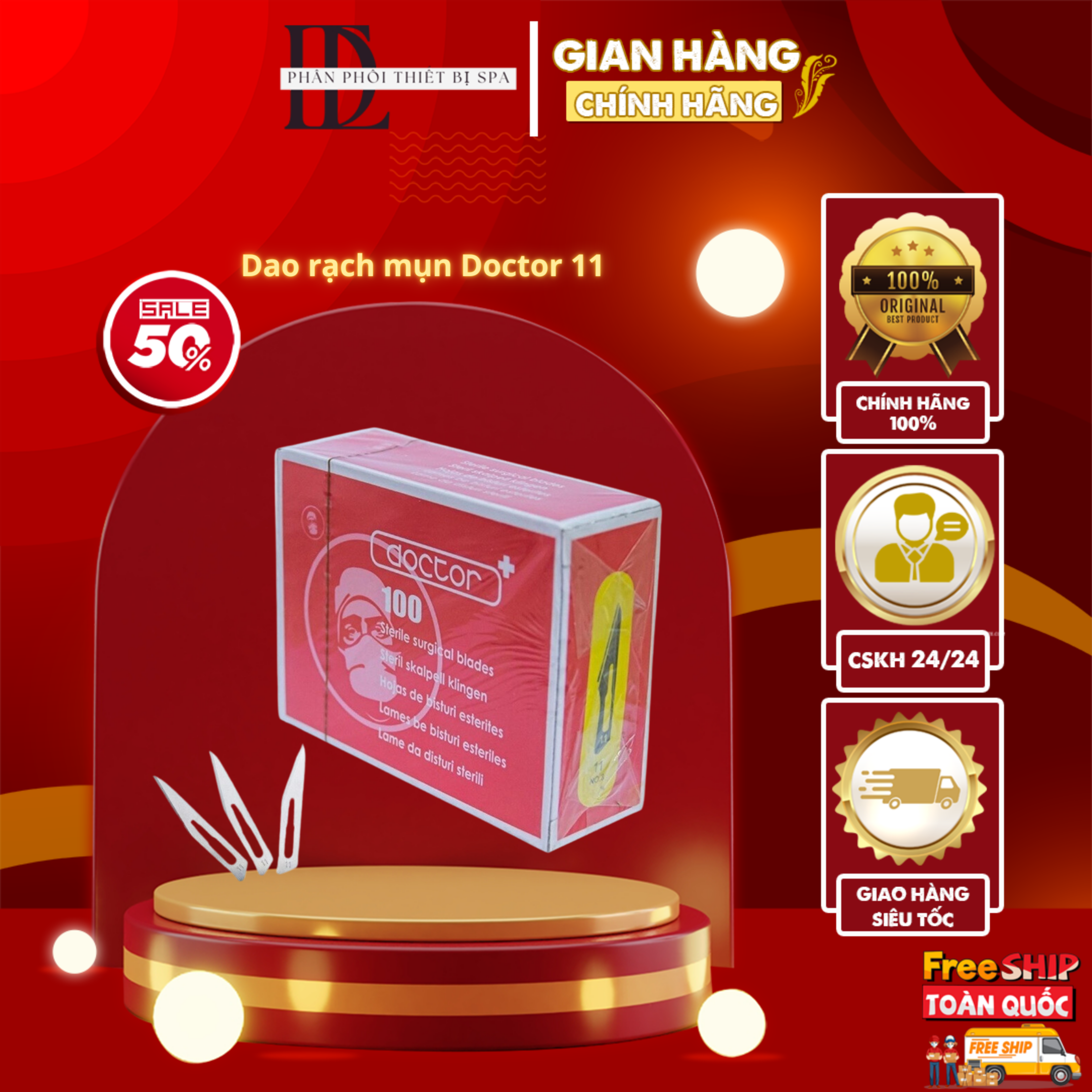 Dao rạch mụn | doctor số 11 | hộp 100 cái