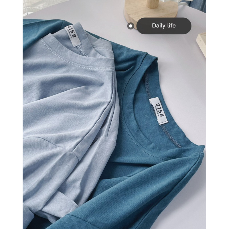 Áo thun 3158 chất cotton khô thoáng mát, form rộng tay lỡ siêu xinh freesize < 65kg