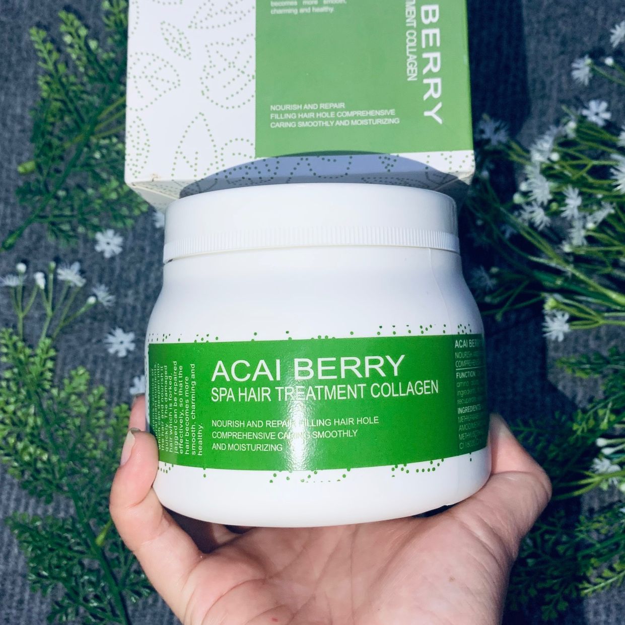 Hấp dầu colagen phục hồi tóc hư tổn acai beauty 500ml
