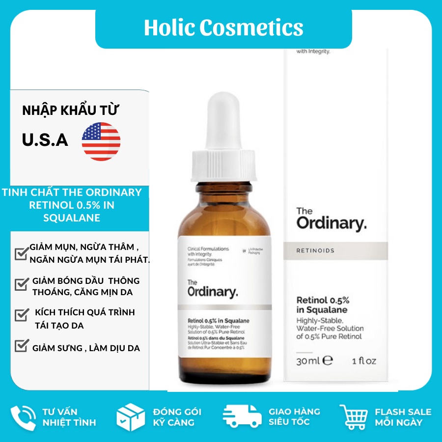 Tinh chất The Ordinary Retinol 0.5% In Squalane