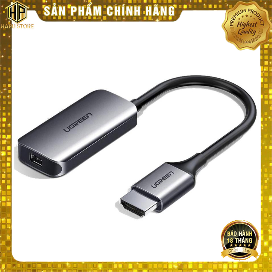 Cáp chuyển HDMI sang Mini Displayport Ugreen 60352 hỗ trợ 4K cao cấp - Hapustore