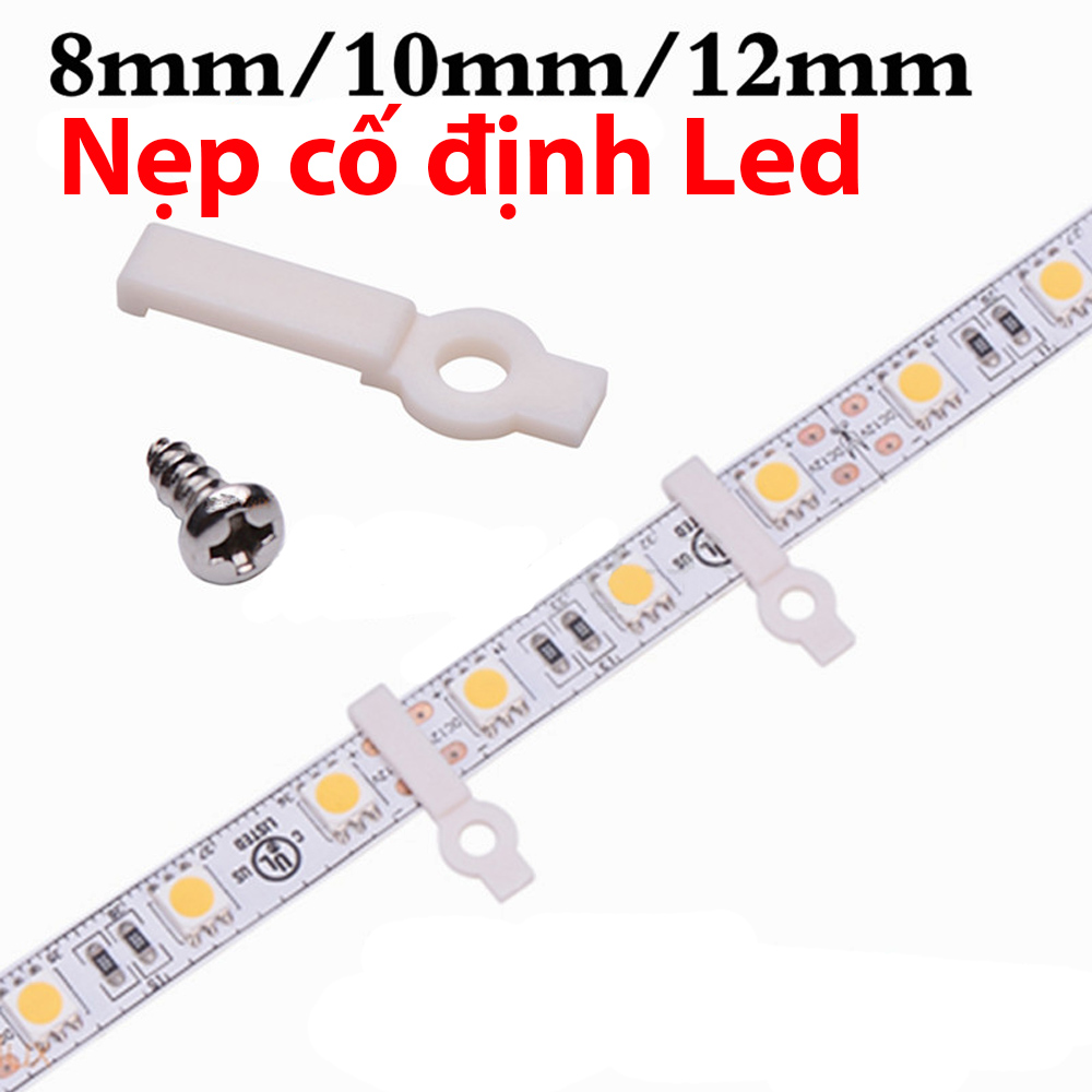 Cố định dây led 8mm/10mm/12mm với đinh ốc