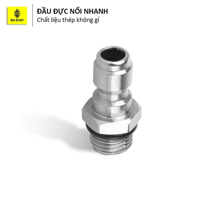 Đầu đực nối nhanh ¼ inch – đầu nối súng phun với béc xịt rửa, bình phun bọt tuyết máy rửa xe cao áp, máy rửa xe gia đình C0004-29