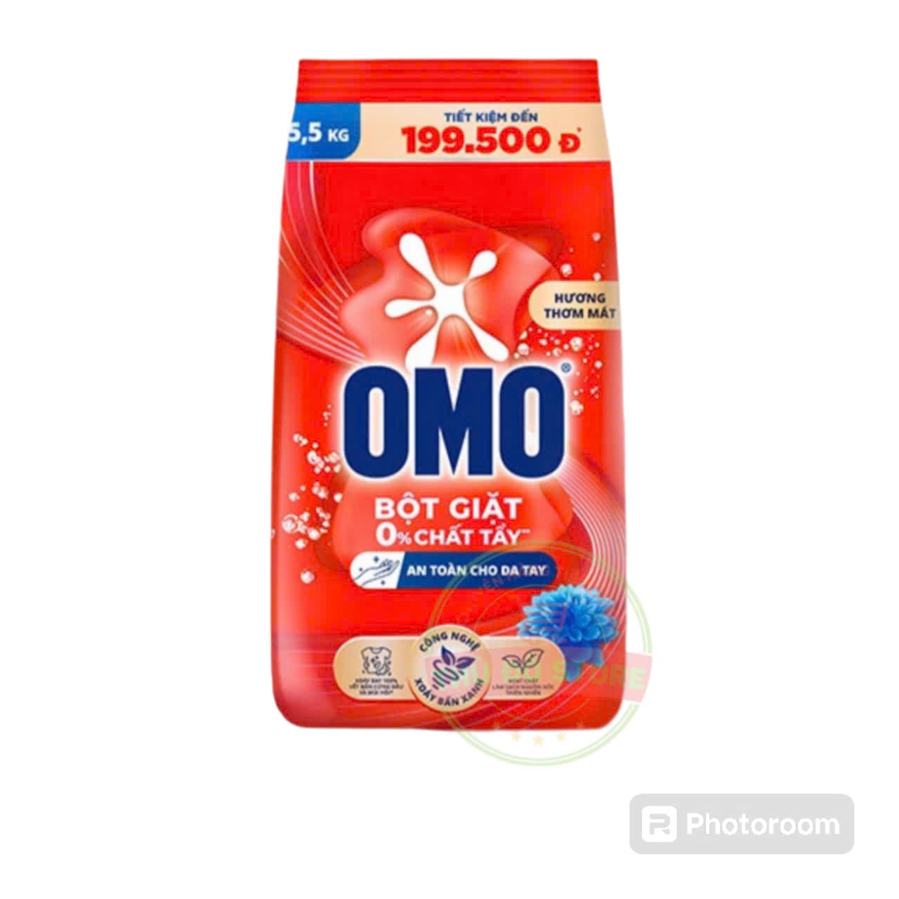 Bột Giặt Omo 5,5Kg Hệ bột thông minh - Hương thơm tươi mới từ hạt lưu hương