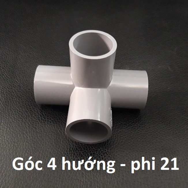 Set 10 cái- Co góc 4 hướng phi 21 mm (nhựa PVC Siêu Thành)