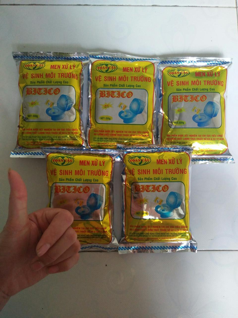 combo 10 gói men vi sinh xử lý bể phốt, bồn cầu, chống tắc nghẽn hiệu quả