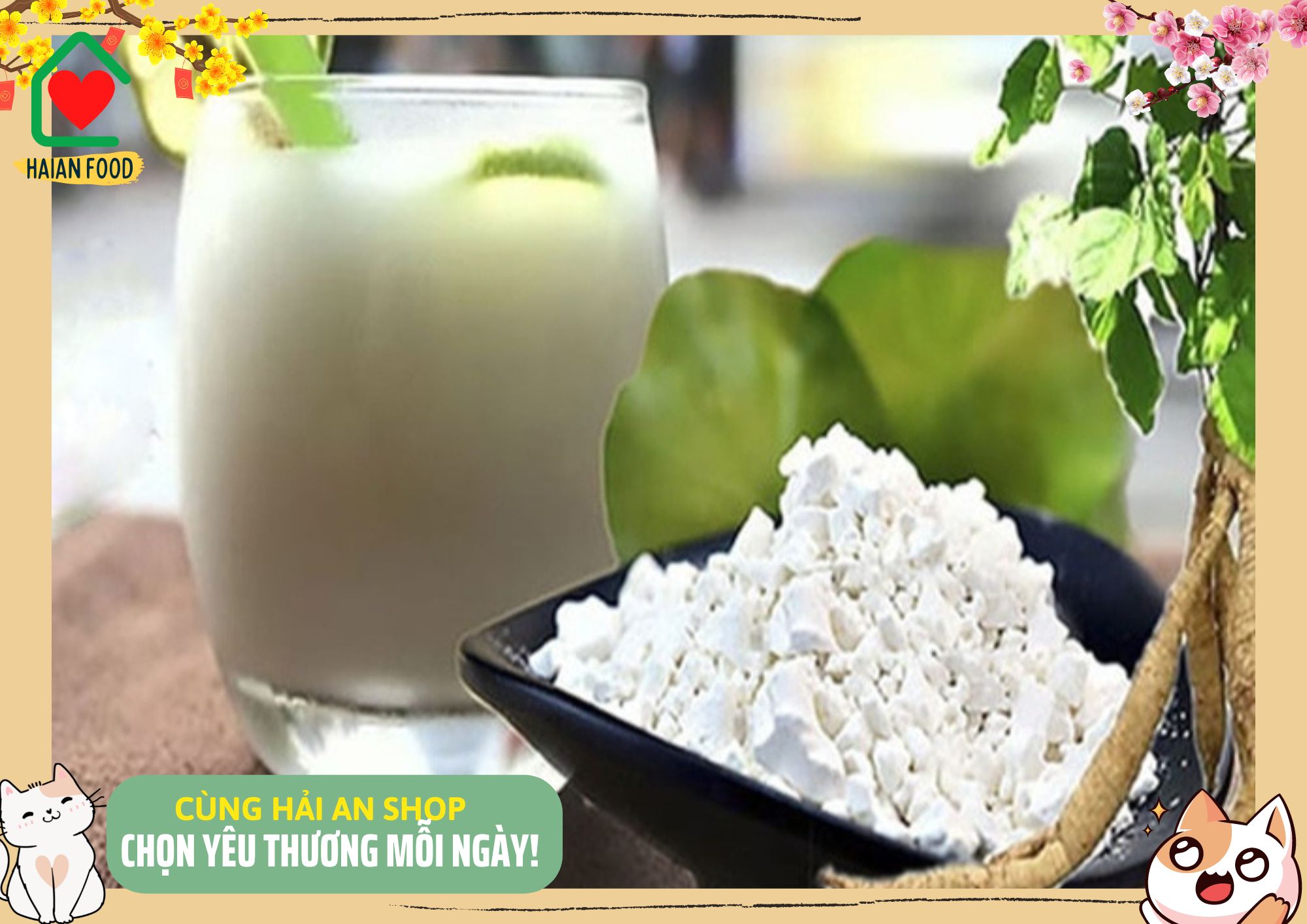 Bột sắn dây nguyên chất 100% thanh nhiệt, giải độc, hỗ trợ tiêu hóa