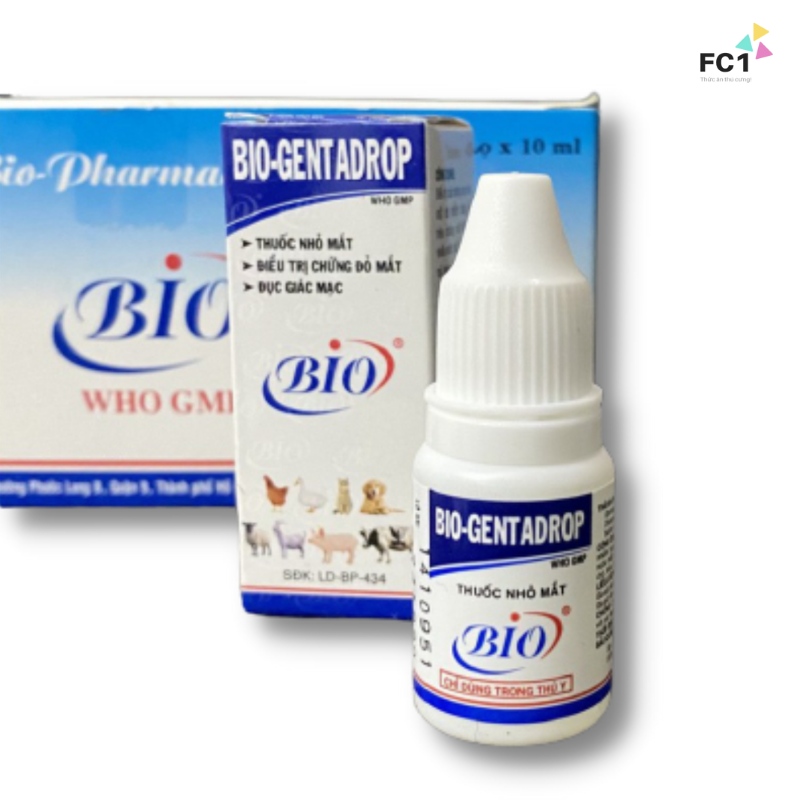 Nhỏ mắt chó mèo Bio Gentadrop 10ml