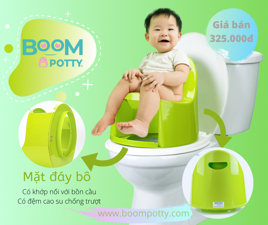 chính hãng boom potty - bô rửa vệ sinh đa năng cho pé 1