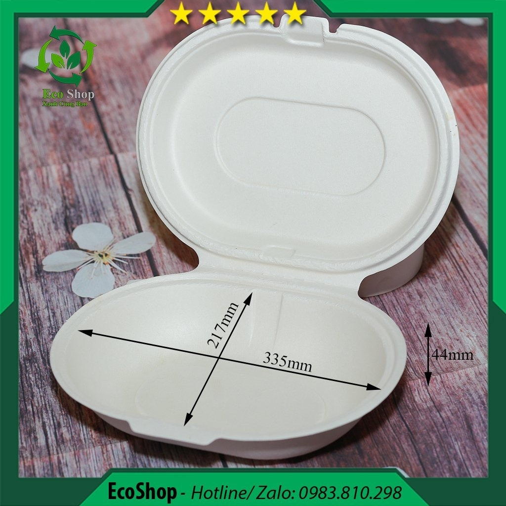 Hộp bã mía Gracz 720ml loại 1 ngăn (50 chiếc/ gói)