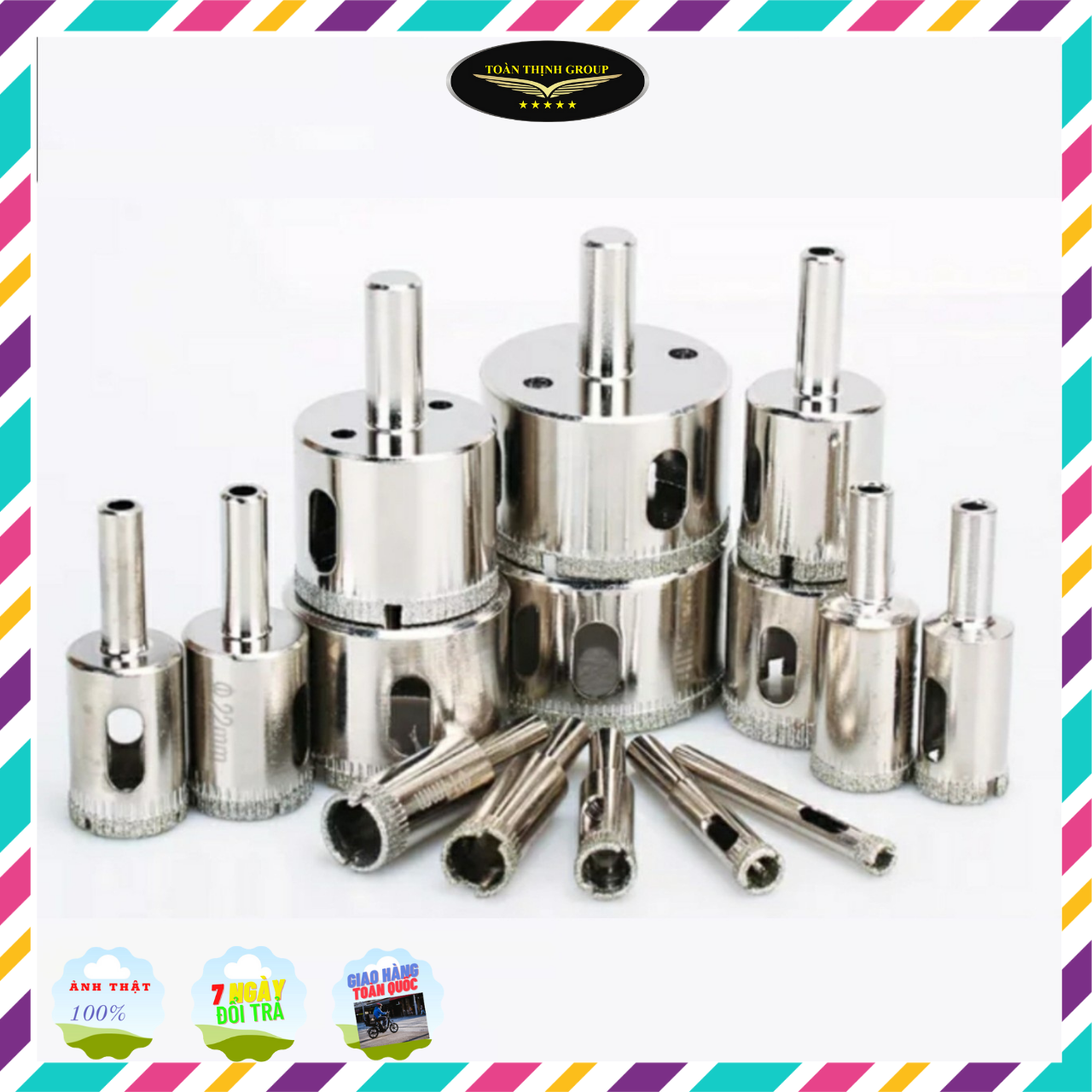 [Hàng Loại 1] Mũi Khoan Kính Hiệu Blue Bird Chính Hãng Cao Cấp Nhiều Kích Cỡ Từ 6mm-90mm (Mũi Khoét Kính) Bền, Sắc Bén