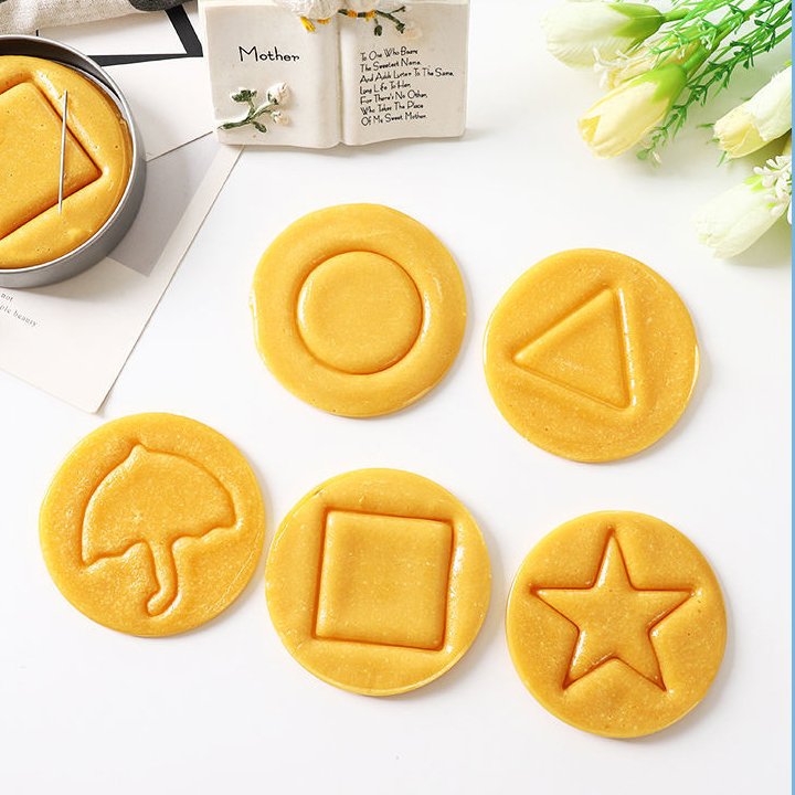 Squid Game Kẹo Tách Đường Trò Chơi Con Mực Tách Kẹo Đường Dalgona