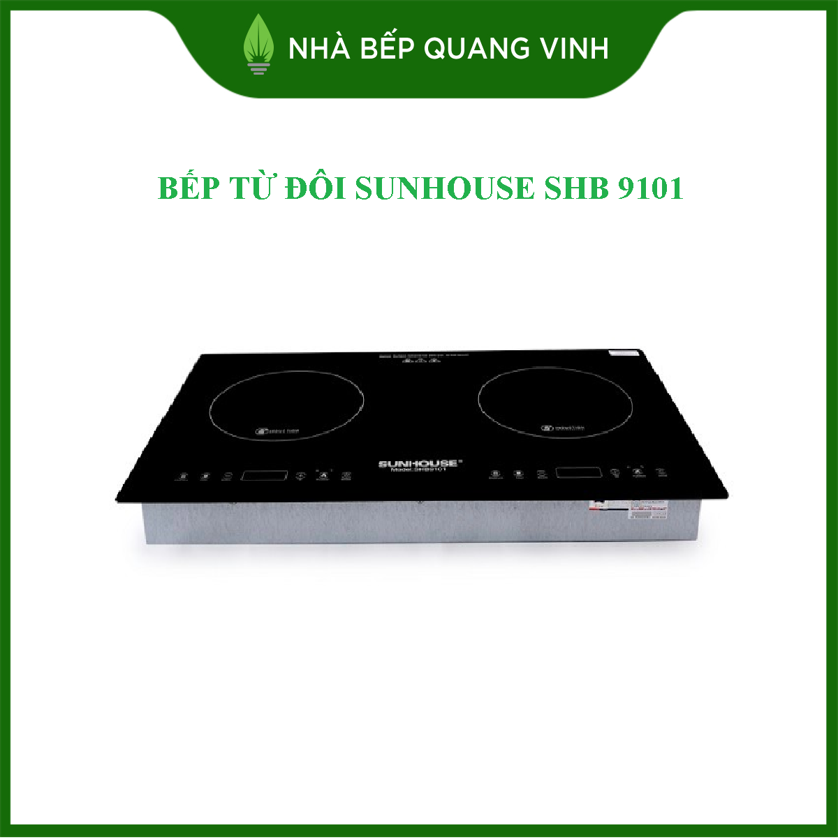 BẾP TỪ ĐÔI SUNHOUSE SHB 9101, bếp từ đôi tặng kèm aptomat, invecter tiết kiệm điện-QUANG VINH