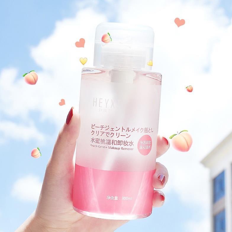 Nước tẩy trang heyxi đào peach gentle makeup remover làm sạch dưỡng ẩm dịu nhẹ 300ml