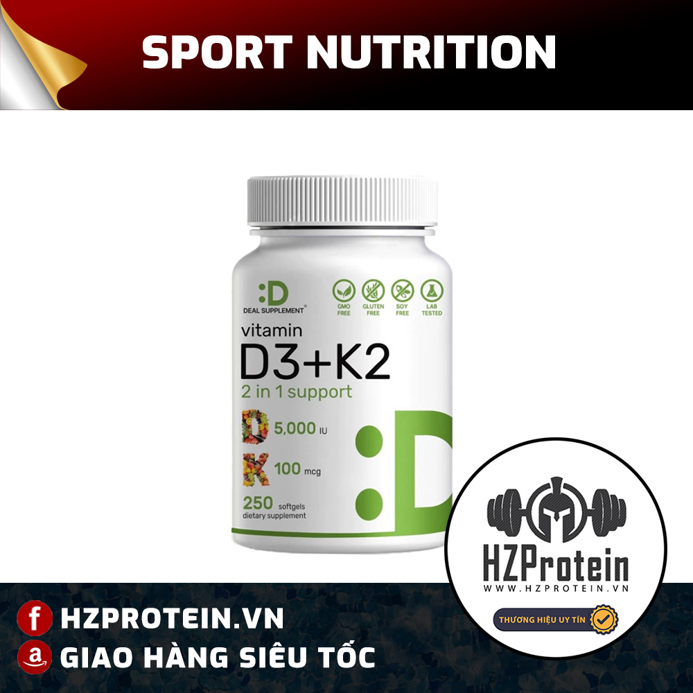 Deal Supplement Vitamin D3 + K2 5000IU