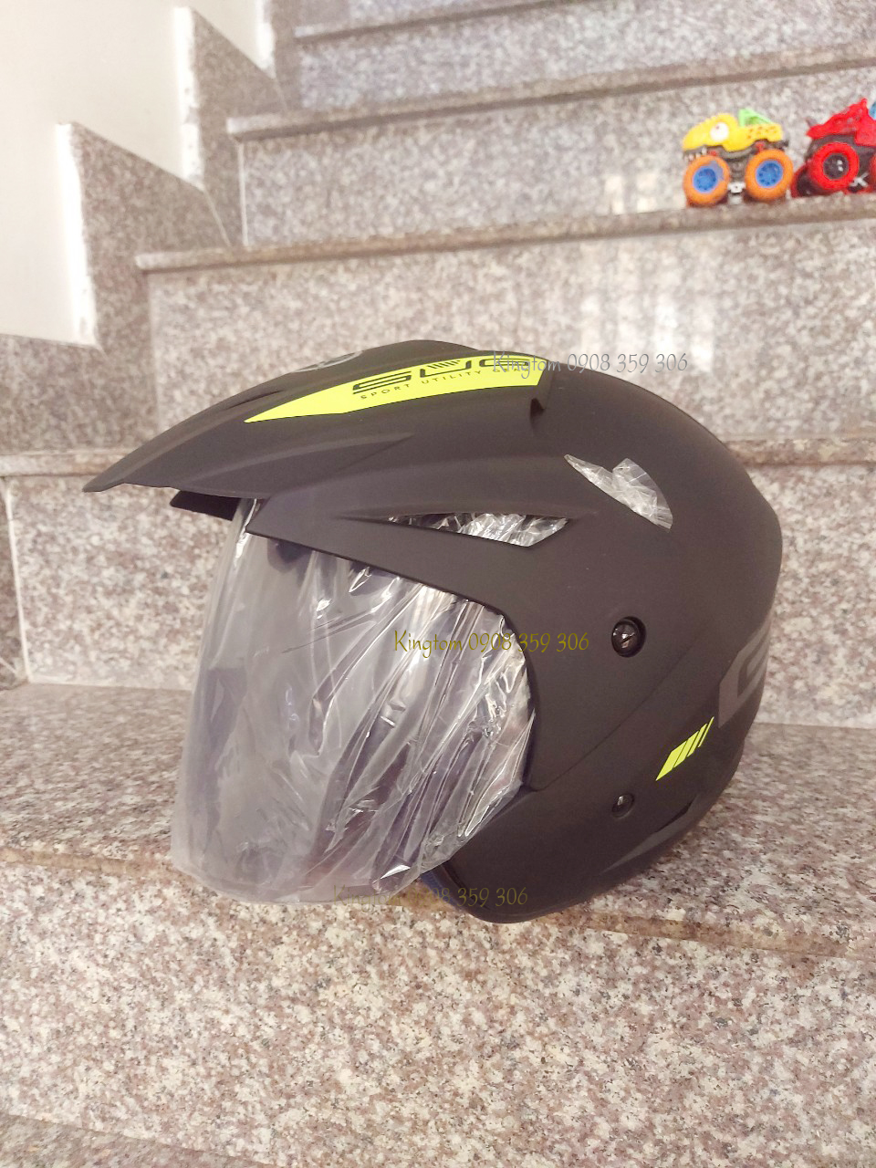 Mũ/nón bảo hiểm yamaha 3/4 đen nhám