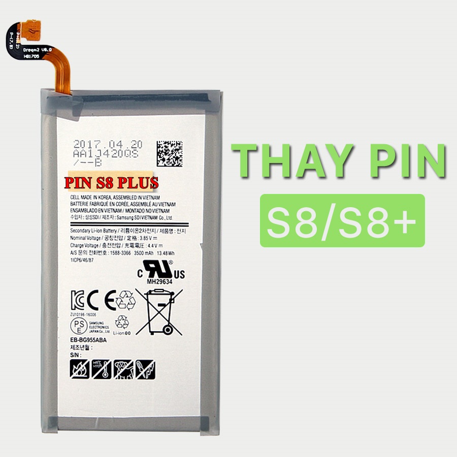 Pin thay thế cho Samsung Galaxy S8+/ S8 Plus/ G955 dung Lượng 3500mAh