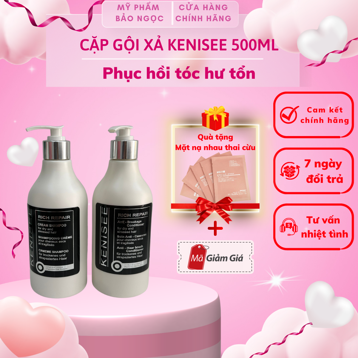 Dầu gội xả kenisee 500ml nhập khẩu của đức chính hãng