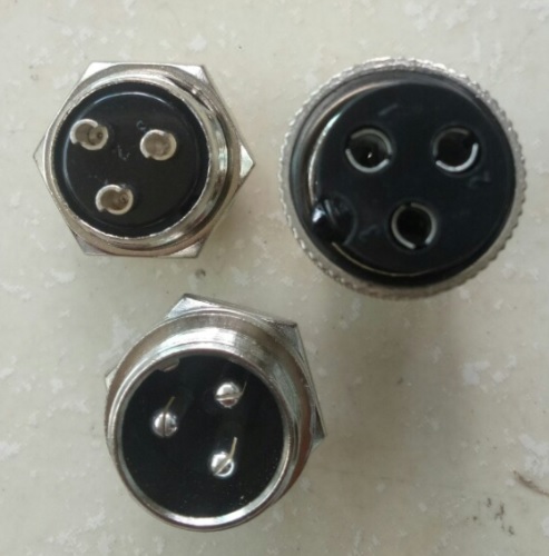 Bộ giắc cắm đực cái gx19 3 chân