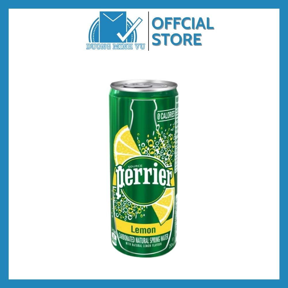 Nước khoáng hương chanh vàng Perrier Lemon Slimcan 25cl