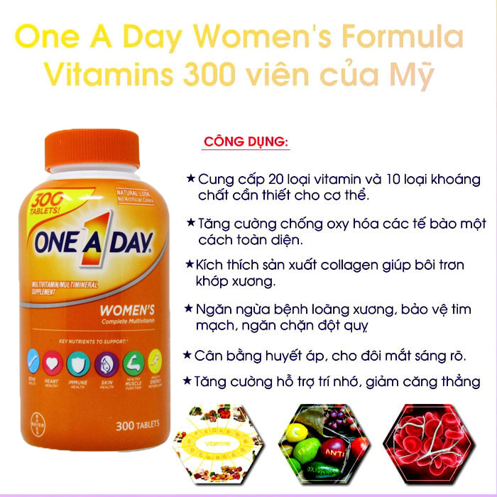 viên uống vitamin tổng hợp cho nữ dưới 50 tuổi one a day women s health 1