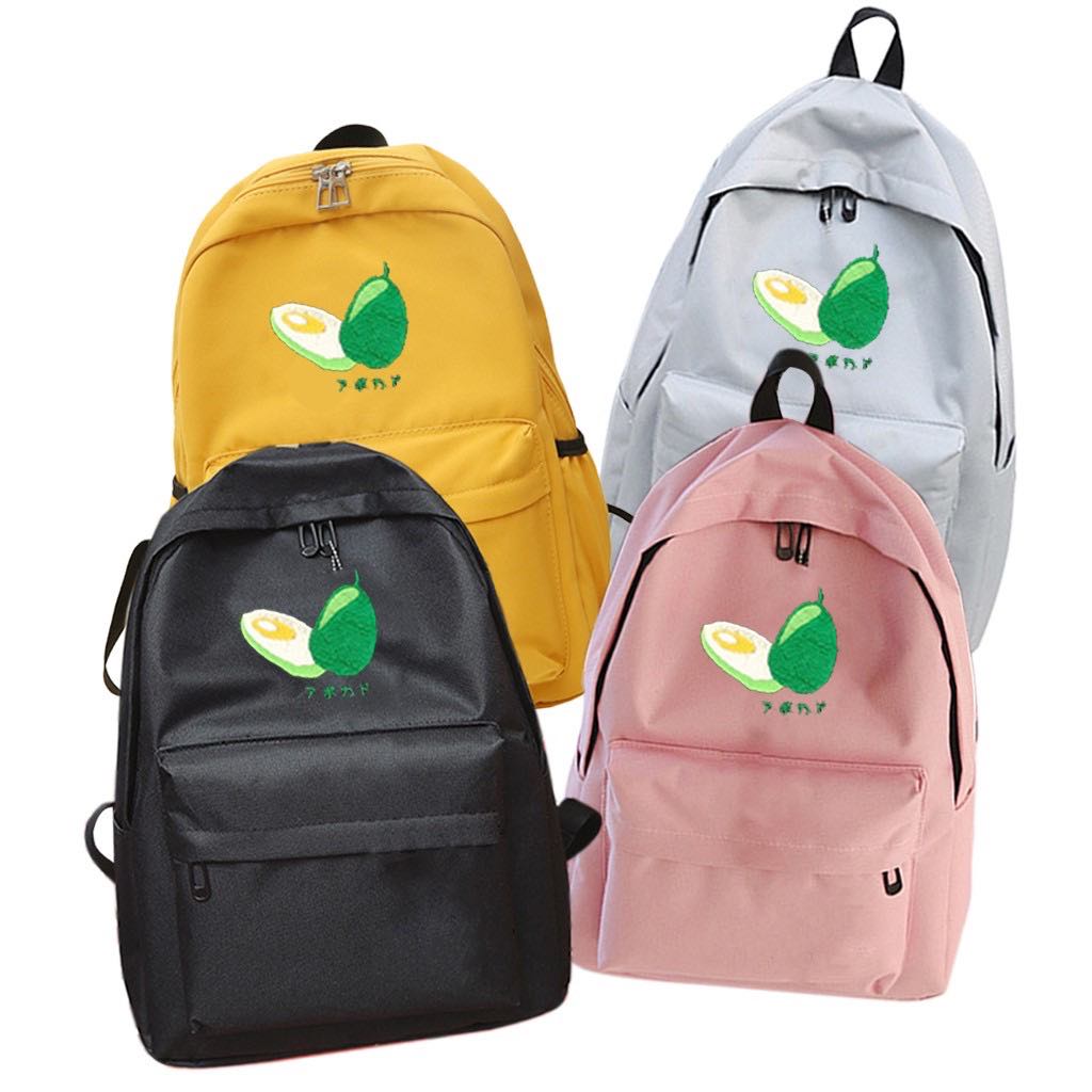 Balo đi học thời trang nam nữ in hình trái bơ xinh xắn
