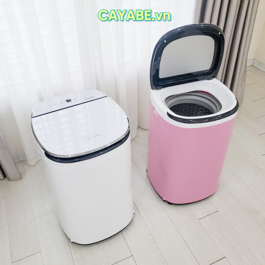 Máy giặt mini Doux Lux tia UV diệt khuẩn giặt quần áo riêng cho bé màu trắng - hồng