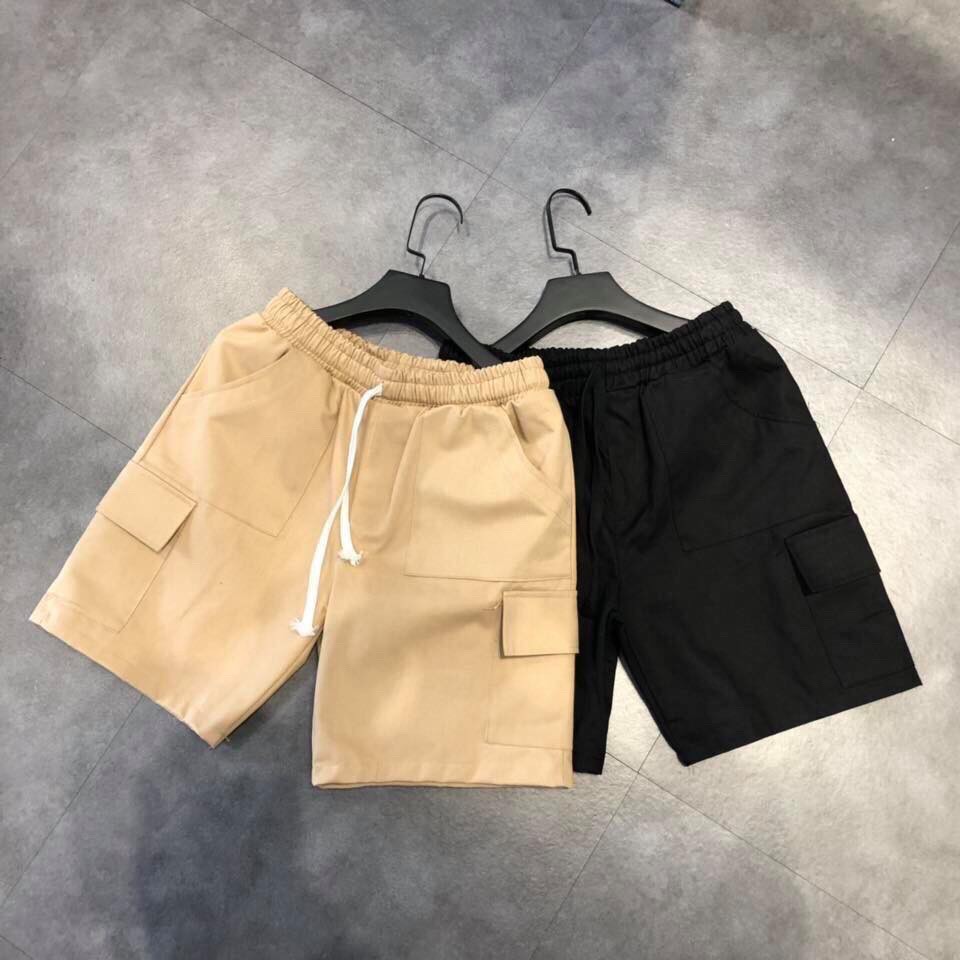 [HCM]Quần Short Nam Nữ Túi Hộp Chất Kaki Unisex