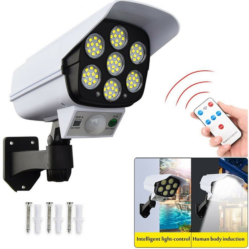 Đèn năng lượng mặt trời giả Camera chống trộm hiệu quả