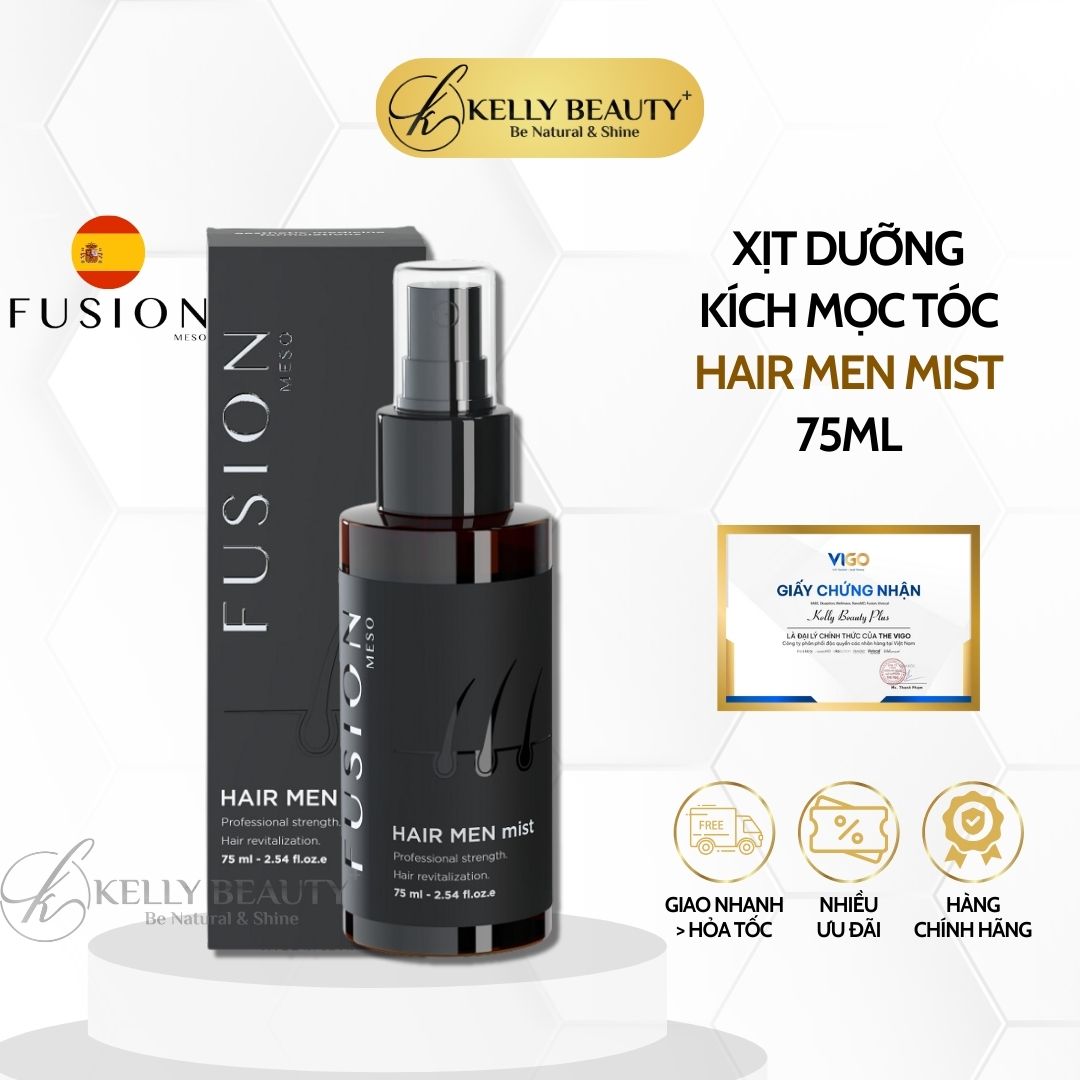 Xịt Dưỡng Kích Mọc Tóc Fusion Hair Men Mist | Kelly Beauty