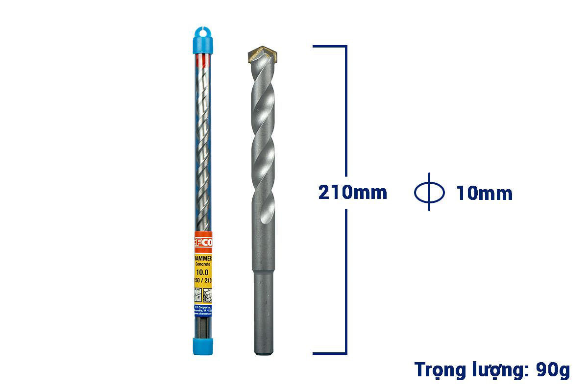 Mũi khoan bêtông sds plus cf cooper 10 x 210mm c100210
