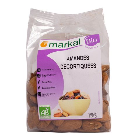 Hạt hạnh nhân hữu cơ đã tách hạt Markal 250g