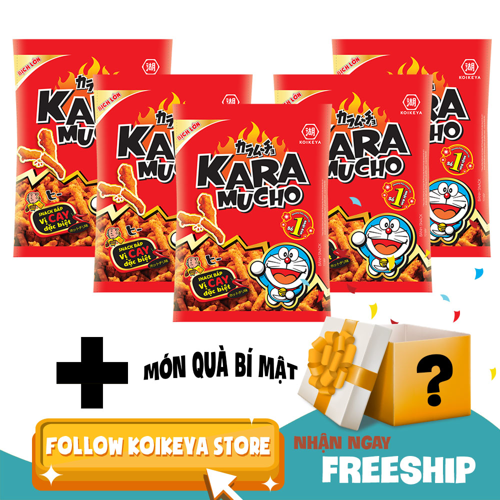 Lốc 5 gói Snack bắp Karamucho vị cay đặc biệt 70g