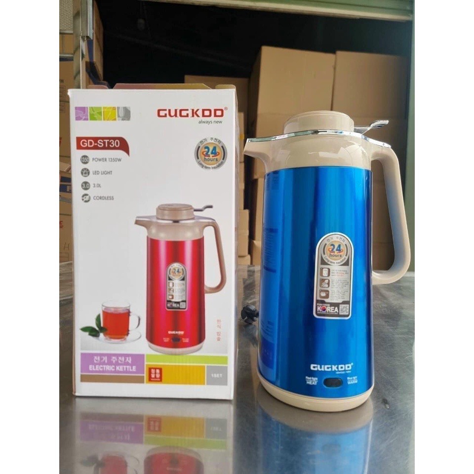 Ấm Đun Nước Siêu Tốc, Bình Nước Siêu Tốc Giữ Nhiệt GUGKOO, Dung Tích 3L Công Suất 1500W Nhanh Sôi, Tiện Lợi Cho Gia Đình Của Bạn, bảo hành 12 tháng - 2
