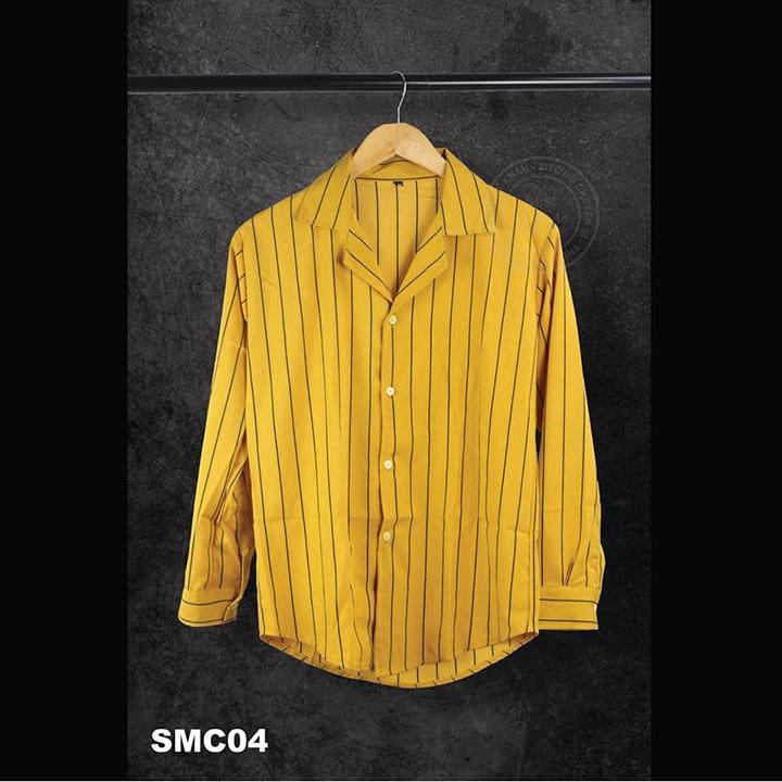 Áo sơ mi cổ vest kẻ sọc hàn quốc