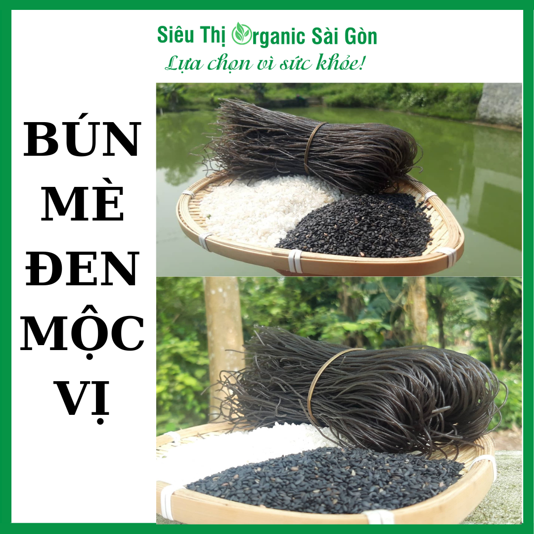 Bún mè đen Mộc Vị, bún từ mè đen, bún cho bé ăn dặm, bún thực dưỡng, bún ăn kiêng, eatclean